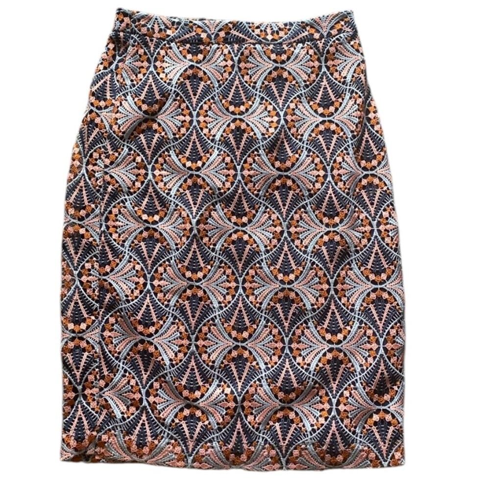 Anthropologie Moulinette Soeurs Svetla Lace Pencil Skirt Multicolor Sz 4 - Picture 2 of 5